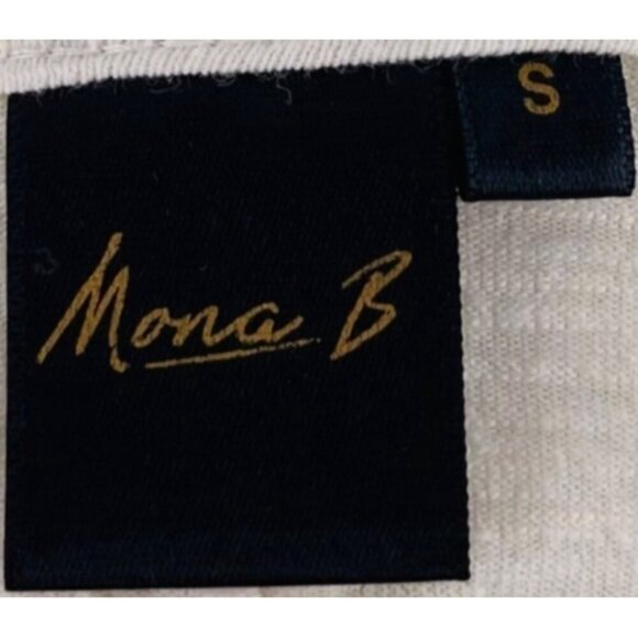 Mona B Ivory Long Sleeve Button-Up Womens Top - Picture 2 of 5